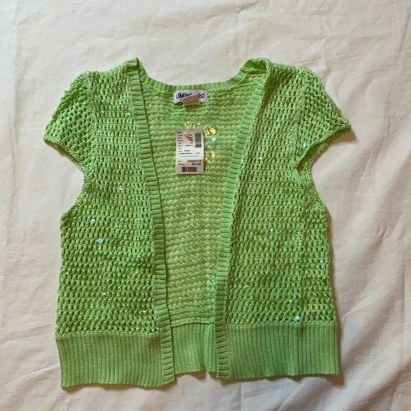 Limited Too green sequin cardigan NWT - Picture 1 of 8
